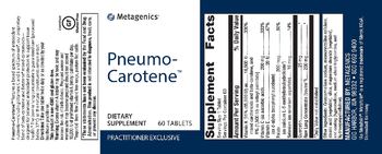 Metagenics Pneumo-Carotene - supplement