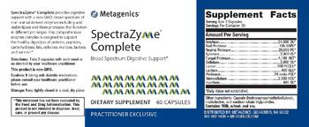 Metagenics SpectraZyme Complete - supplement