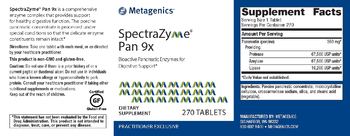 Metagenics SpectraZyme Pan 9x - supplement