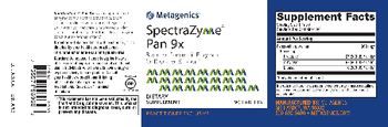 Metagenics SpectraZyme Pan 9x - supplement