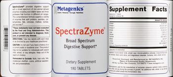 Metagenics SpectraZyme - supplement