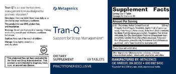 Metagenics Tran-Q - herbal supplement