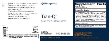 Metagenics Tran-Q - this statement has not been evaluated by the food and drug administration this product is not intend