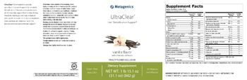 Metagenics UltraClear Vanilla Flavor - supplement