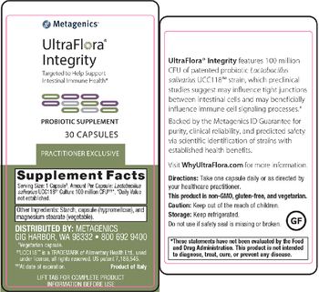 Metagenics UltraFlora Integrity - probiotic supplement