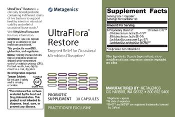 Metagenics UltraFlora Restore - probiotic supplement