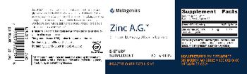 Metagenics Zinc A.G. - supplement