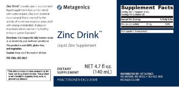 Metagenics Zinc Drink - supplement