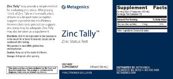 Metagenics Zinc Tally - supplement