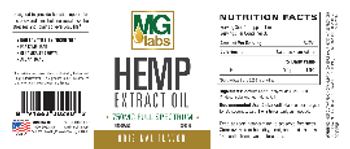 MG Labs Hemp Extract Oil 750 mg Full Strectrum Original Flavor - supplement