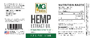 MG Labs Hemp Extract Oil 750 mg Full Strectrum Peppermint Flavor - supplement