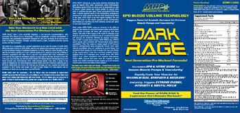 MHP Maximum Human Performance Dark Rage Blue Raspberry - supplement