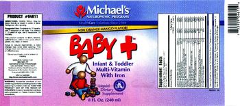 Michael's Naturopathic Programs Baby + Infant & Toddler Multi-Vitamin With Iron Orange Mango Flavor - liquid supplement