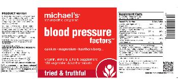 Michael's Naturopathic Programs Blood Pressue Factors - vitamin mineral herb supplement