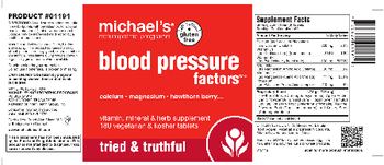 Michael's Naturopathic Programs Blood Pressure Factors - vitamin mineral herb supplement