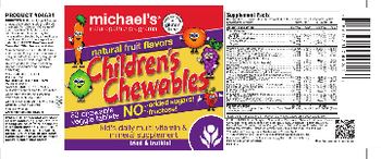 Michael's Naturopathic Programs Children's Chewables - kids daily multi vitamin mineral supplement