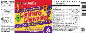 Michael's Naturopathic Programs Children's Chewables - kids daily multi vitamin mineral supplement