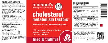 Michael's Naturopathic Programs Cholesterol Metabolism Factors - vitamin mineral herb supplement