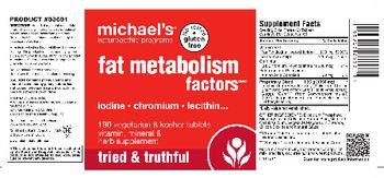 Michael's Naturopathic Programs Fat Metabolism Factors - vitamin mineral herb supplement