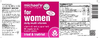 Michael's Naturopathic Programs For Women Daily Multi Vitamin - vitamin herb supplement