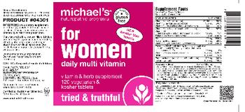 Michael's Naturopathic Programs For Women Daily Multi Vitamin - vitamin herb supplement