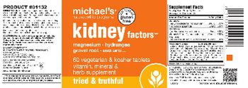 Michael's Naturopathic Programs Kidney Factors - vitamin mineral herb supplement