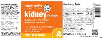 Michael's Naturopathic Programs Kidney Factors - vitamin mineral herb supplement