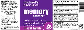 Michael's Naturopathic Programs Memory Factors - comprehensive supplement