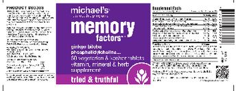 Michael's Naturopathic Programs Memory Factors - vitamin mineral herb supplement