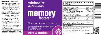 Michael's Naturopathic Programs Memory Factors - comprehensive supplement