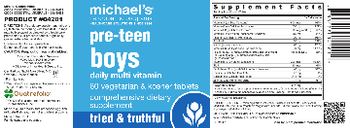 Michael's Naturopathic Programs Pre-Teen Boys Daily Multi Vitamin - comprehensive supplement