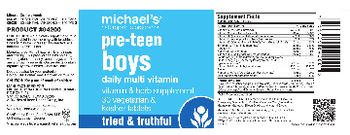 Michael's Naturopathic Programs Pre-Teen Boys Daily Multi Vitamin - vitamin herb supplement