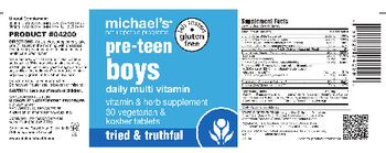 Michael's Naturopathic Programs Pre-Teen Boys Daily Multi Vitamin - vitamin herb supplement