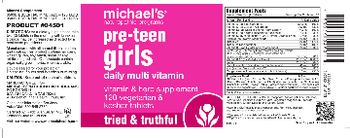 Michael's Naturopathic Programs Pre-Teen Girls Daily Multi Vitamin - vitamin herb supplement