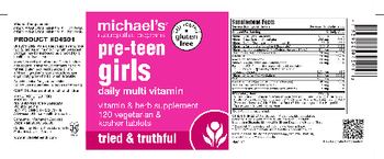 Michael's Naturopathic Programs Pre-Teen Girls Daily Multi Vitamin - vitamin herb supplement