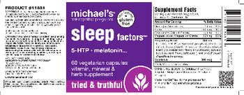 Michael's Naturopathic Programs Sleep Factors - vitamin mineral herb supplement