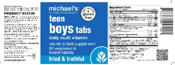 Michael's Naturopathic Programs Teen Boys Tabs Daily Multi Vitamin - vitamin herb supplement