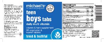 Michael's Naturopathic Programs Teen Boys Tabs Daily Multi Vitamin - vitamin herb supplement