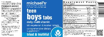 Michael's Naturopathic Programs Teen Boys Tabs Daily Multi Vitamin - comprehensive supplement