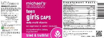 Michael's Naturopathic Programs Teen Girls Caps Daily Multi Vitamin - comprehensive supplement