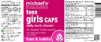 Michael's Naturopathic Programs Teen Girls Caps Daily Multi Vitamin - comprehensive supplement