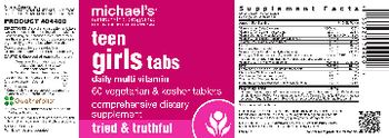 Michael's Naturopathic Programs Teen Girls Tabs Daily Multi Vitamin - comprehensive supplement