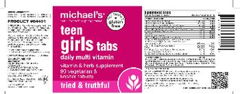 Michael's Naturopathic Programs Teen Girls Tabs Daily Multi Vitamin - vitamin herb supplement