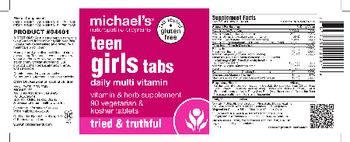 Michael's Naturopathic Programs Teen Girls Tabs Daily Multi Vitamin - vitamin herb supplement