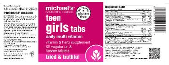 Michael's Naturopathic Programs Teen Girls Tabs Daily Multi Vitamin - vitamin herb supplement