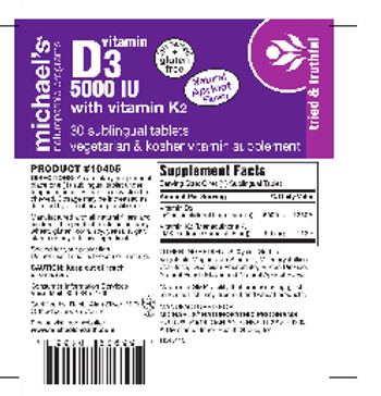 Michael's Naturopathic Programs Vitamin D3 5000 IU With vitamin K2 Natural Apricot Flavor - vegetarian kosher vitamin supplement