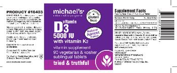 Michael's Naturopathic Programs Vitamin D3 5000 IU with Vitamin K2 Natural Apricot Flavor - vitamin supplement