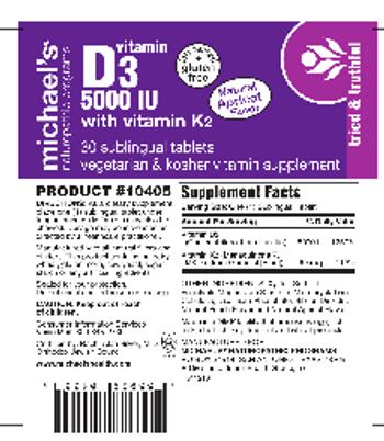 Michael's Naturopathic Programs Vitamin D3 5000 IU with Vitamin K2 Natural Apricot Flavor - vegetarian kosher vitamin supplement
