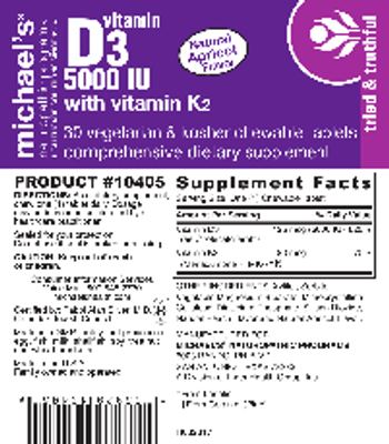 Michael's Naturopathic Programs Vitamin D3 5000 IU With Vitamin K2 Natural Apricot Flavor - comprehensive supplement