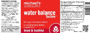 Michael's Naturopathic Programs Water Balance Factors - comprehensive supplement